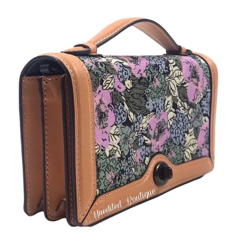 COACH Chain Clutch With Heritage Floral Crossbody - Picture 3 of 14